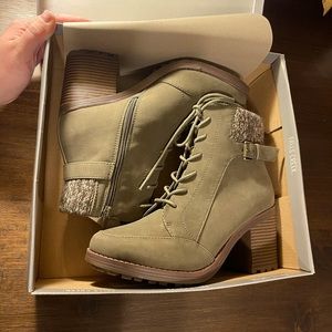 Olive Green Booties - New in Box! 👢